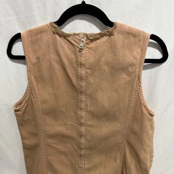 Lauren Ralph Lauren Sleeveless Sheath Dress 10P Tan Casual Workwear Minimalist - Picture 10 of 11